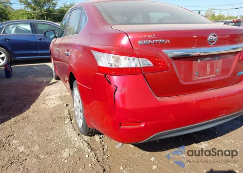 2014 Nissan Sentra S from USA, damaged, VIN 3N1AB7APXEY277192